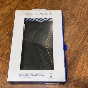 Rebecca Minkoff Black Wripstitch Tech Wristlet